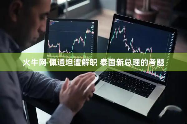 火牛网 佩通坦遭解职 泰国新总理的考题